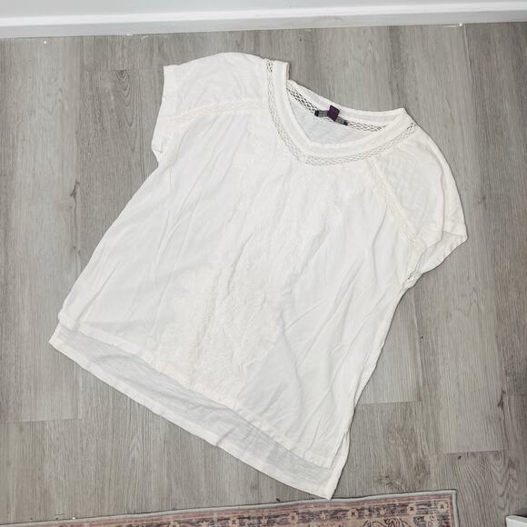 Gloria Vanderbilt White Large Top Shirt - Picture 1 of 4